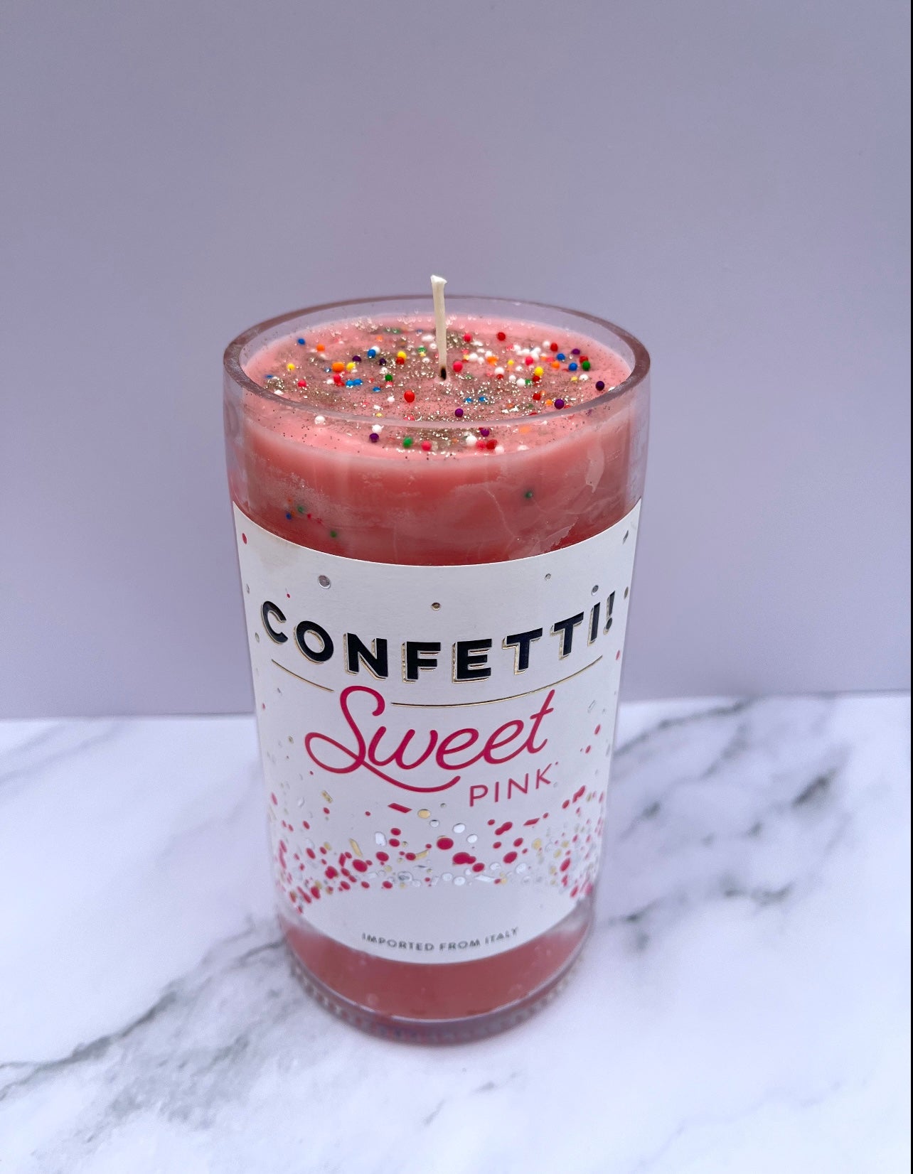 Confetti Sweet Pink Candle-Valentines Day Edition