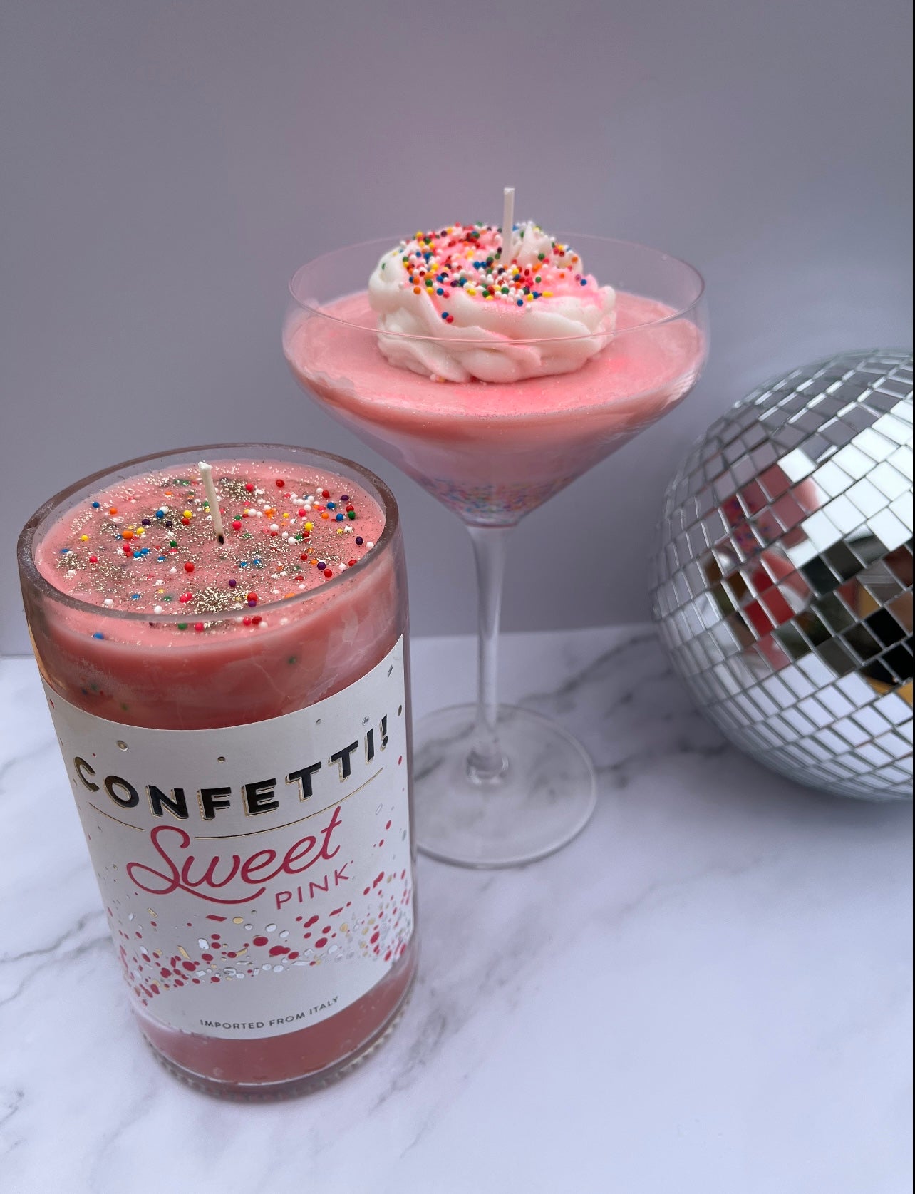 Confetti Sweet Pink Candle-Valentines Day Edition