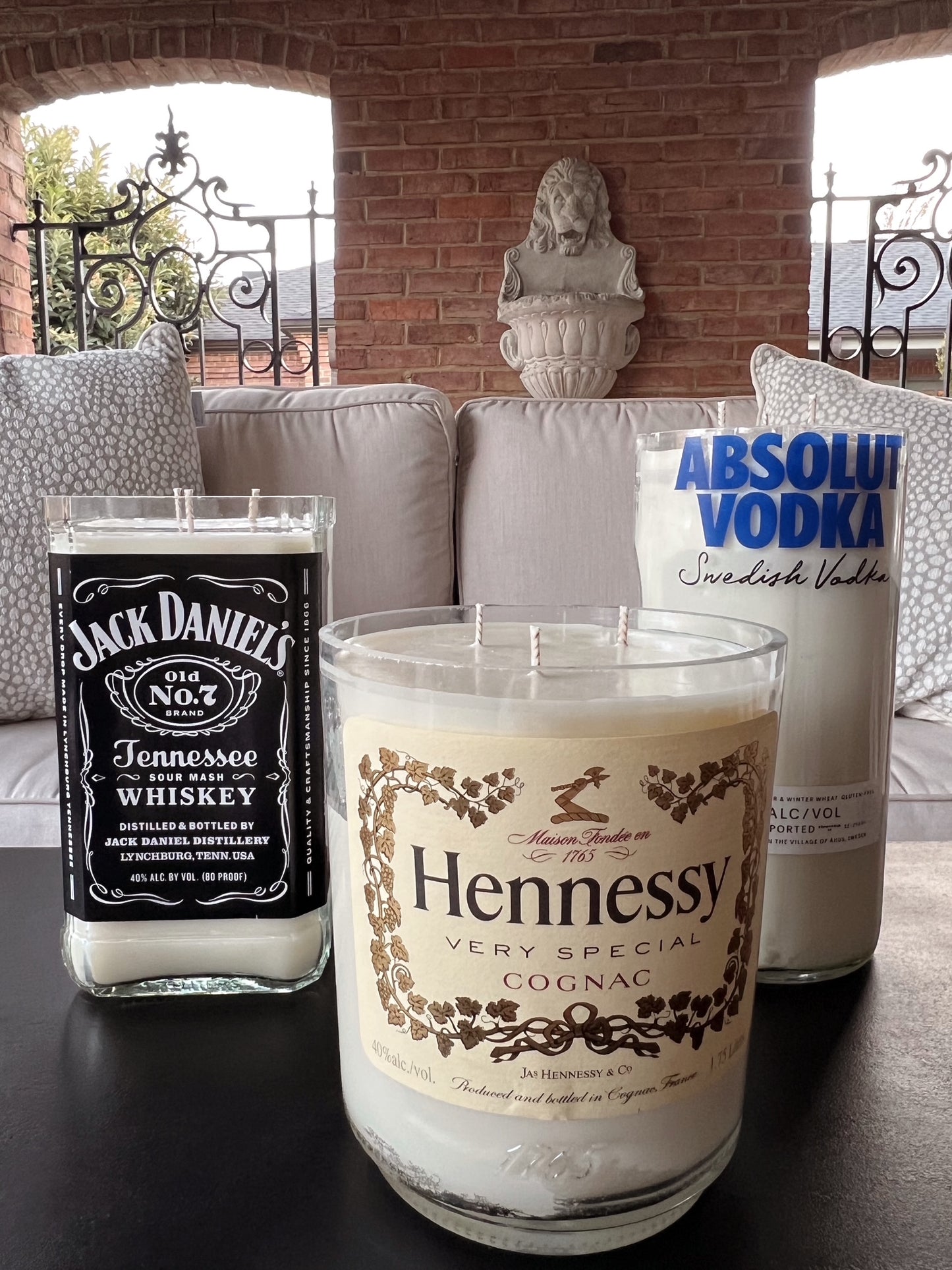 Jack Daniel Liquor Bottle Candle