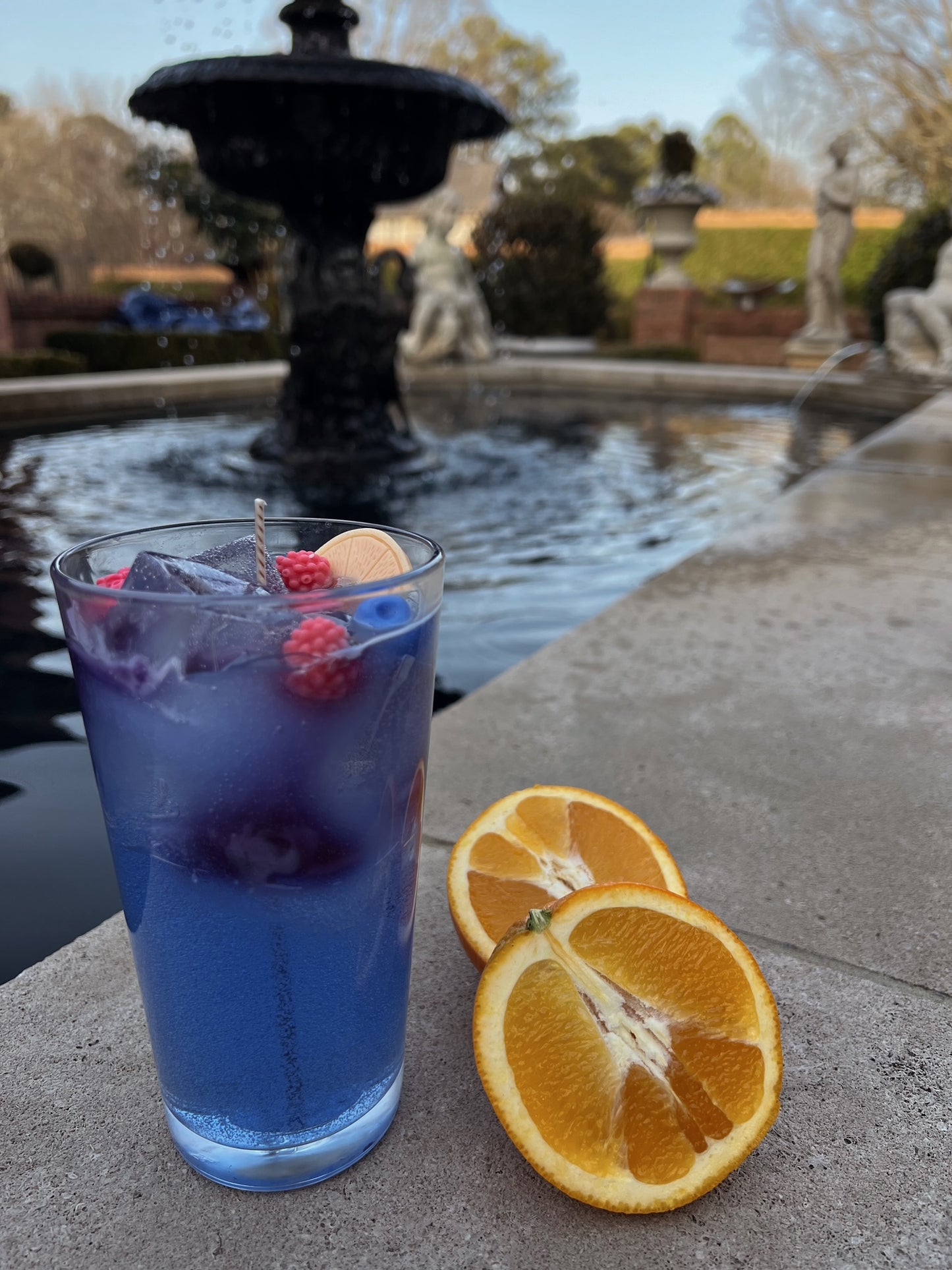 Blue Hurricane Cocktail Candle