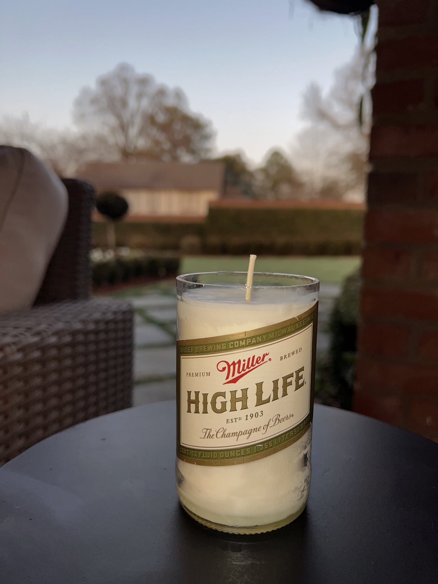 Miller High Life Bottle Candle